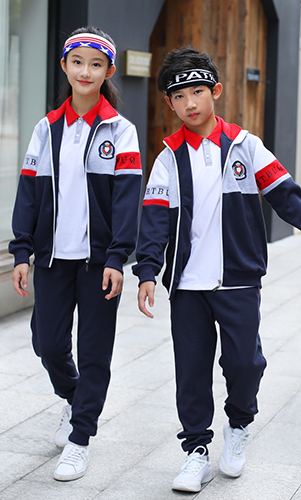 撞色拉鏈運動服裝校服