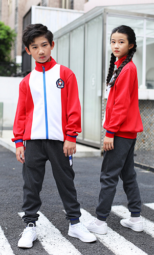 紅色校服運動服套裝