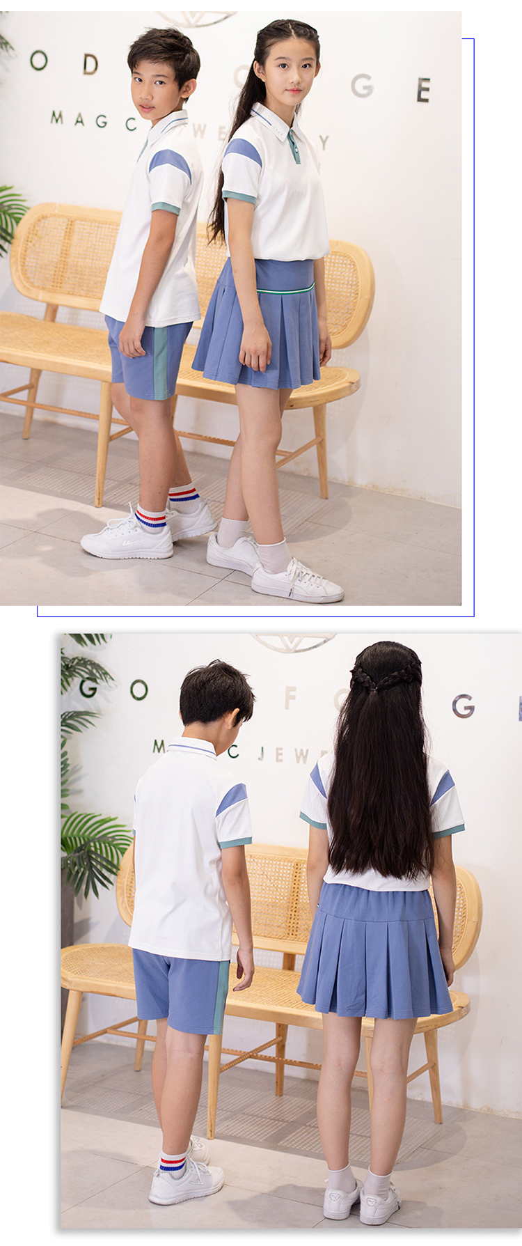 夏裝短袖男女校服 (1)