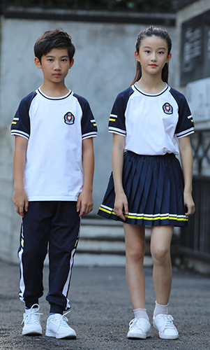夏款短袖校服套裝