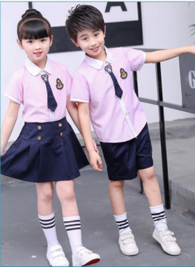 學(xué)院風(fēng)幼兒園園服春夏裝短袖褲裙校服套裝中小學(xué)生班服男女童套裝
