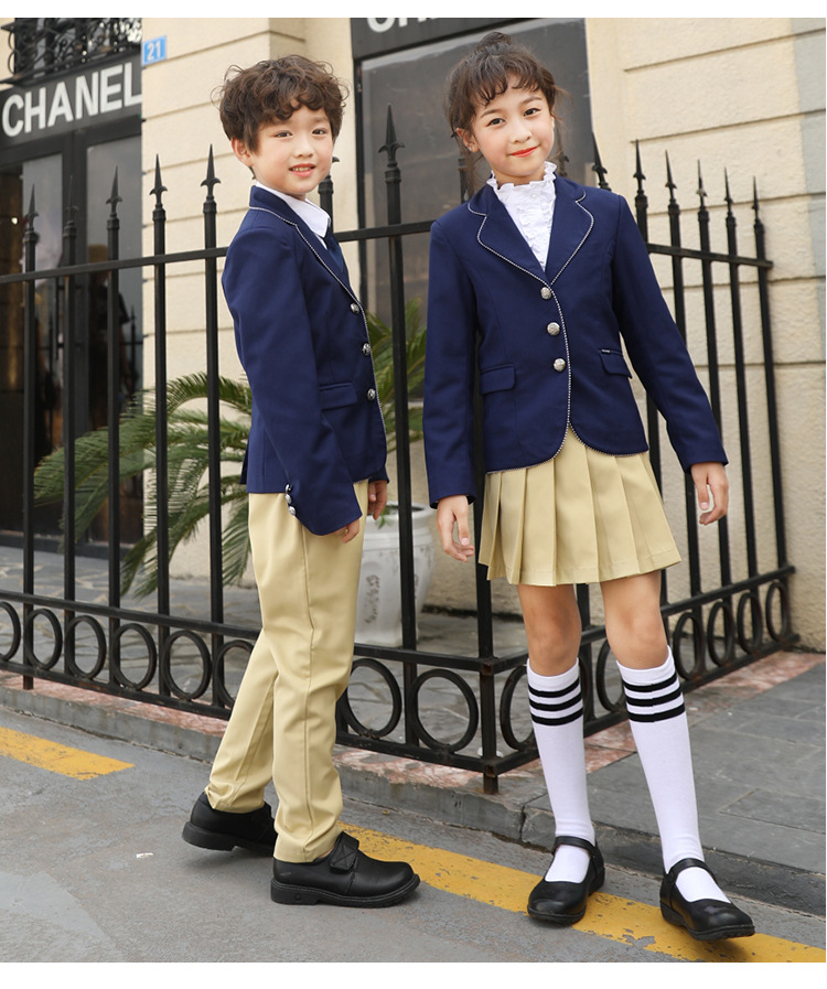 幼兒園學生夏季短袖英倫學院派定制