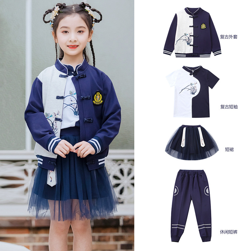 艾咪天使 民族風童裝 復古校服 兒童表演服 來樣來圖定制