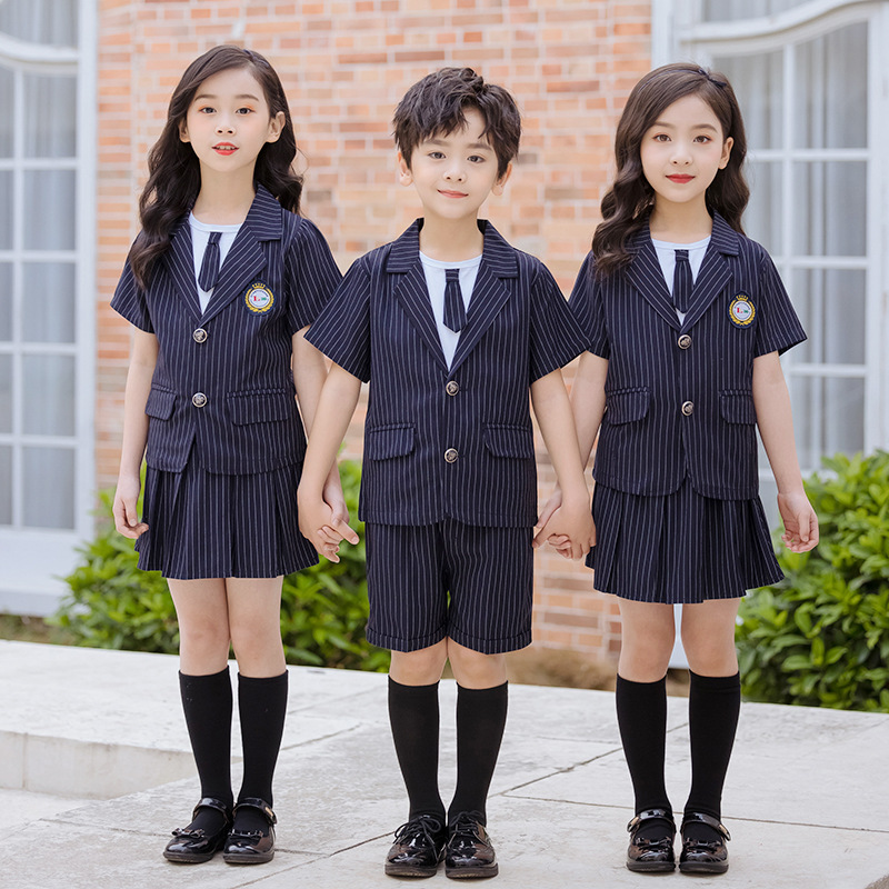 幼兒園襯衫套裝英倫風學生校服  軒洋服飾艾咪天使