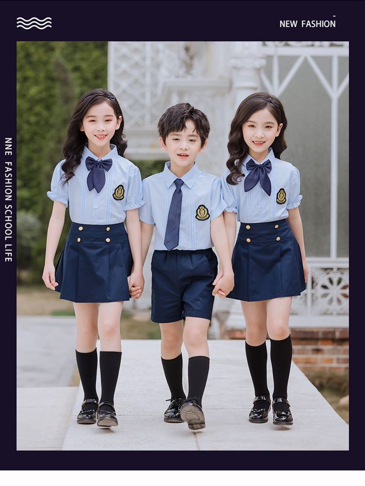 夏季新款英倫風(fēng)幼兒園園服畢業(yè)禮服套裝