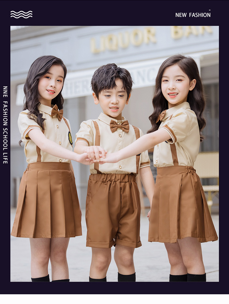 幼兒園卡其英倫風(fēng)畢業(yè)禮服套裝艾咪天使