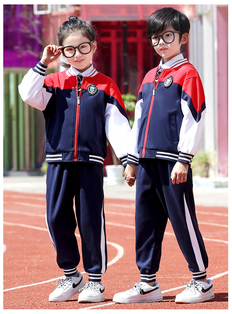 中小學(xué)校服加厚棉襖毛衣襯衫五件套學(xué)院風(fēng)棒球服套裝